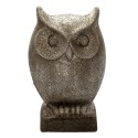 Clayre & Eef Figurine Chouette 29 cm Gris Céramique