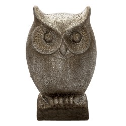 Clayre & Eef Figurine Chouette 29 cm Gris Céramique