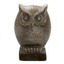 Clayre & Eef Figur Eule 23 cm Grau Keramik