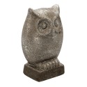 Clayre & Eef Figur Eule 23 cm Grau Keramik