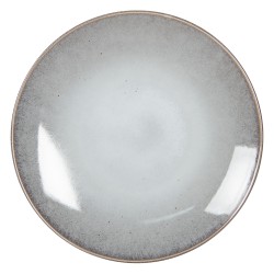 Clayre & Eef Piatto da cena   Ø 27 cm Grigio Ceramica