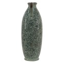 Clayre & Eef Vase Ø 16x45 cm Green Ceramic Flowers