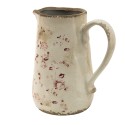 Clayre & Eef Brocca decorativa 1150 ml Rosa Beige Ceramica Fiori