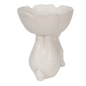 Clayre & Eef Statuetta Coniglio 15x11x14 cm Bianco Poliresina