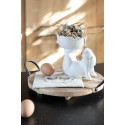 Clayre & Eef Statuetta Coniglio 15x11x14 cm Bianco Poliresina