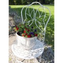 Clayre & Eef Bloempot  Ø 17x16 cm Grijs Beige Keramiek Bloemen