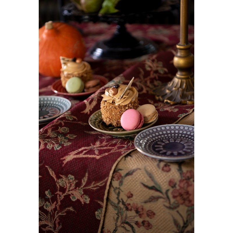 Clayre & Eef Cake Plate Ø 13 cm Purple Ceramic
