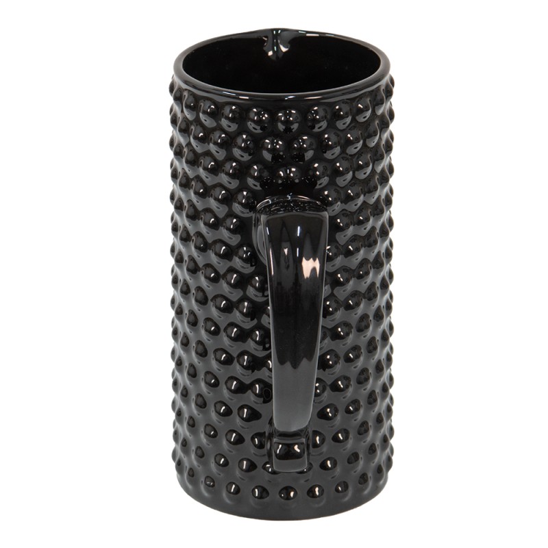 Clayre & Eef Decoration can 14x9x20 cm Black Ceramic