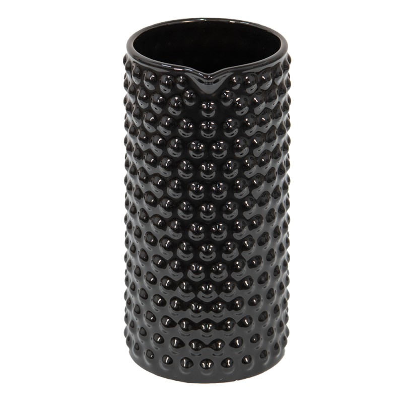 Clayre & Eef Decoration can 14x9x20 cm Black Ceramic