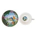 Clayre & Eef Tasse et soucoupe 200 ml Vert Porcelaine Perroquet