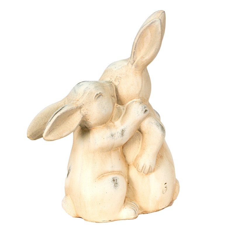 Clayre & Eef Figurine Rabbit 20x10x25 cm Beige Ceramic