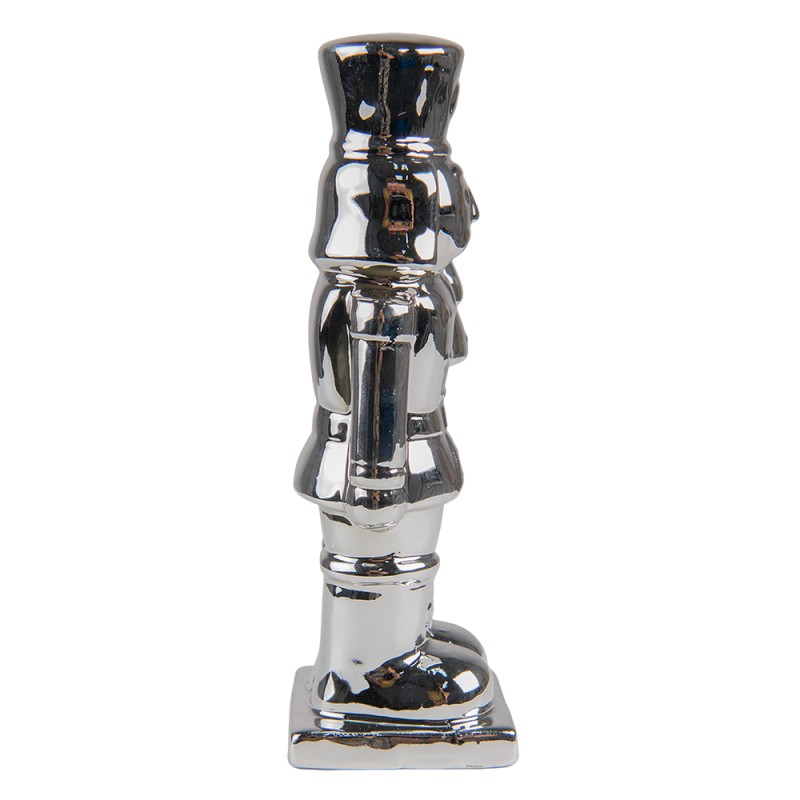 Clayre & Eef Figurine Nutcracker 19 cm Silver colored Porcelain