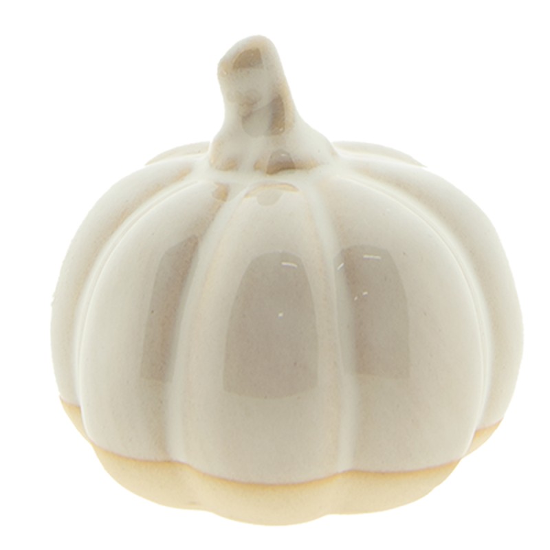 Clayre & Eef Decorazione Zucca Ø 14x12 cm Beige Marrone  Porcellana