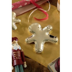 Clayre & Eef Decoratie Schaal Poppetje 18x17 cm Goudkleurig Porselein