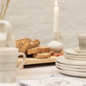 Clayre & Eef Candelabro 14 cm Beige Porcellana