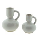 Clayre & Eef Candelabro 10 cm Beige Porcellana