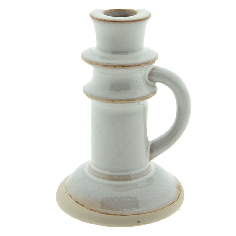 Clayre & Eef Candelabro 14 cm Beige Porcellana