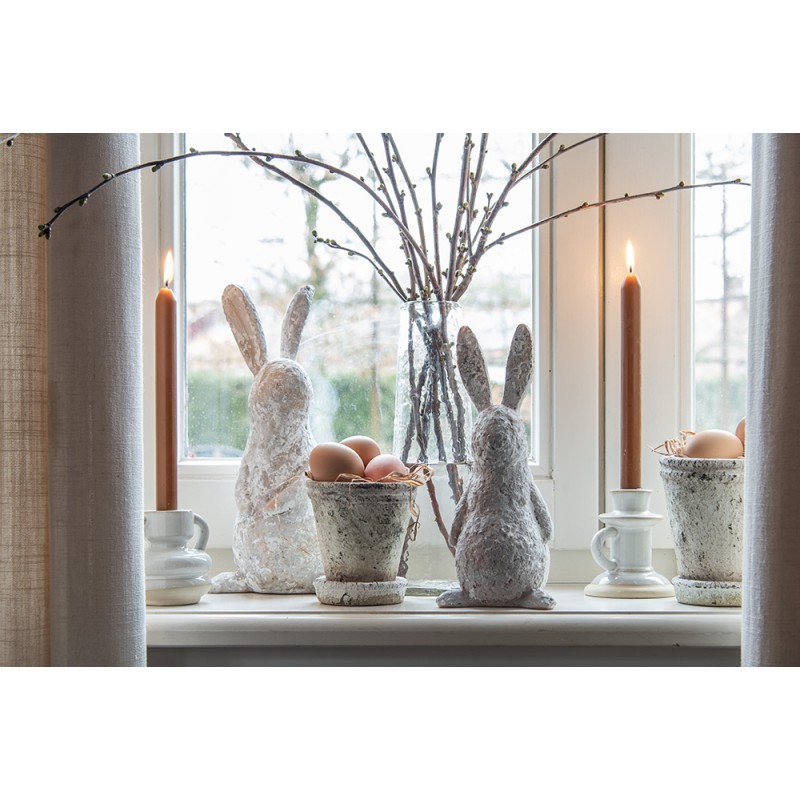Clayre & Eef Candle holder 9 cm Beige Porcelain