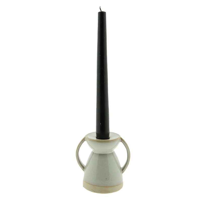 Clayre & Eef Kerzenständer 13 cm Beige Porzellan