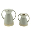 Clayre & Eef Kerzenständer 13 cm Beige Porzellan