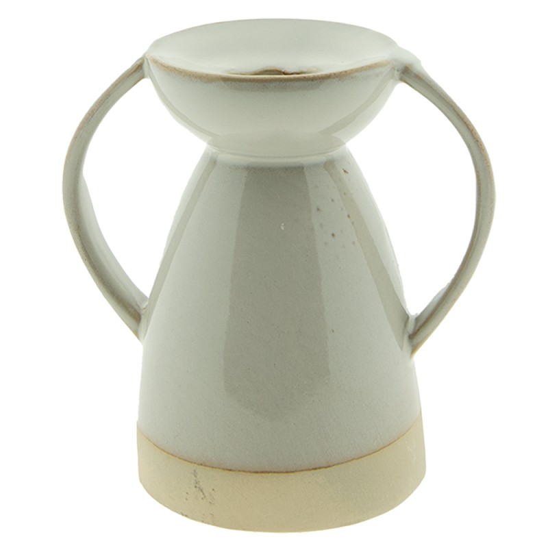 Clayre & Eef Candle holder 9 cm Beige Porcelain