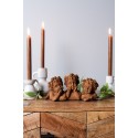 Clayre & Eef Candle holder 9 cm Beige Porcelain