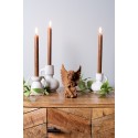 Clayre & Eef Candle holder 9 cm Beige Porcelain