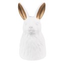 Clayre & Eef Statuetta Coniglio 21 cm Bianco Color oro Ceramica