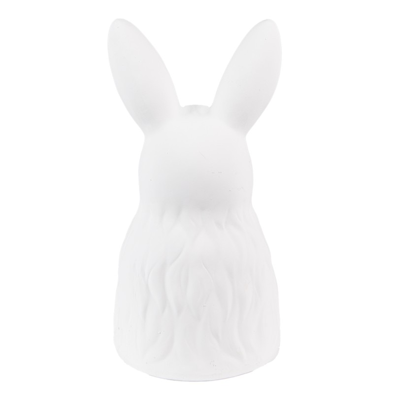 Clayre & Eef Statuetta Coniglio 21 cm Bianco Color oro Ceramica