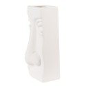 Clayre & Eef Vase Gesicht 15x9x25 cm Weiß Keramik