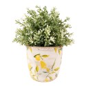 Clayre & Eef Planter Ø 14x14 cm Yellow Ceramic Lemon