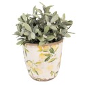 Clayre & Eef Planter Ø 11x10 cm Yellow Ceramic Lemon