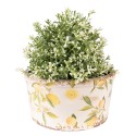 Clayre & Eef Planter Ø 16x9 cm Yellow Ceramic Lemon