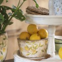 Clayre & Eef Planter Ø 16x9 cm Yellow Ceramic Lemon