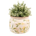 Clayre & Eef Bloempot  Ø 20x15 cm Geel Keramiek Citroen
