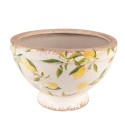 Clayre & Eef Blumentopf Ø 21x14 cm Gelb Keramik Zitrone