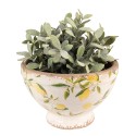 Clayre & Eef Blumentopf Ø 21x14 cm Gelb Keramik Zitrone