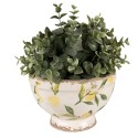 Clayre & Eef Bloempot  Ø 17x11 cm Geel Keramiek Citroen