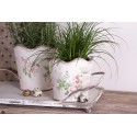 Clayre & Eef Fioriera Ø 16x14 cm Rosa Beige Ceramica Fiori