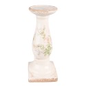 Clayre & Eef Candelabro 30 cm Rosa Beige Ceramica Fiori