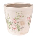 Clayre & Eef Planter Ø 17x16 cm Pink Beige Ceramic Flowers