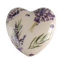 Clayre & Eef Decoratie  11x11x4 cm Paars Groen Keramiek Lavendel