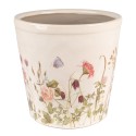 Clayre & Eef Blumentopf Ø 21x19 cm Rosa Beige Keramik Blumen