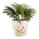 Clayre & Eef Blumentopf Ø 21x19 cm Rosa Beige Keramik Blumen