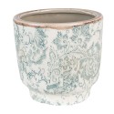 Clayre & Eef Planter Ø 15x14 cm Green Beige Ceramic Flowers