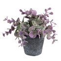 Clayre & Eef Blumentopf Ø 8x7 cm Grau Keramik