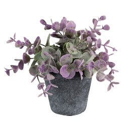 Clayre & Eef Planter Ø 8x7 cm Grey Ceramic