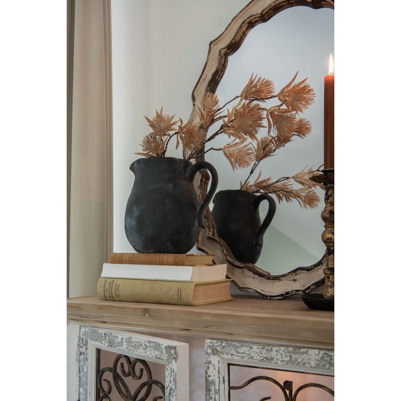 Clayre & Eef Decoratie Kan  16x13x15 cm Grijs Keramiek