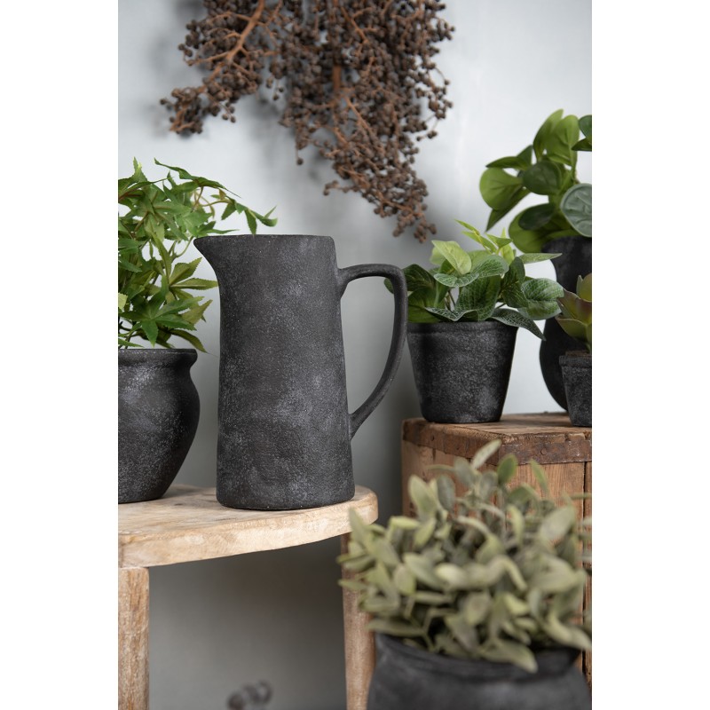 Clayre & Eef Decoratie Kan  15x10x19 cm Grijs Keramiek