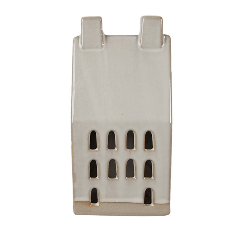 Clayre & Eef Decoratie Huis met LED 18 cm Beige Porselein